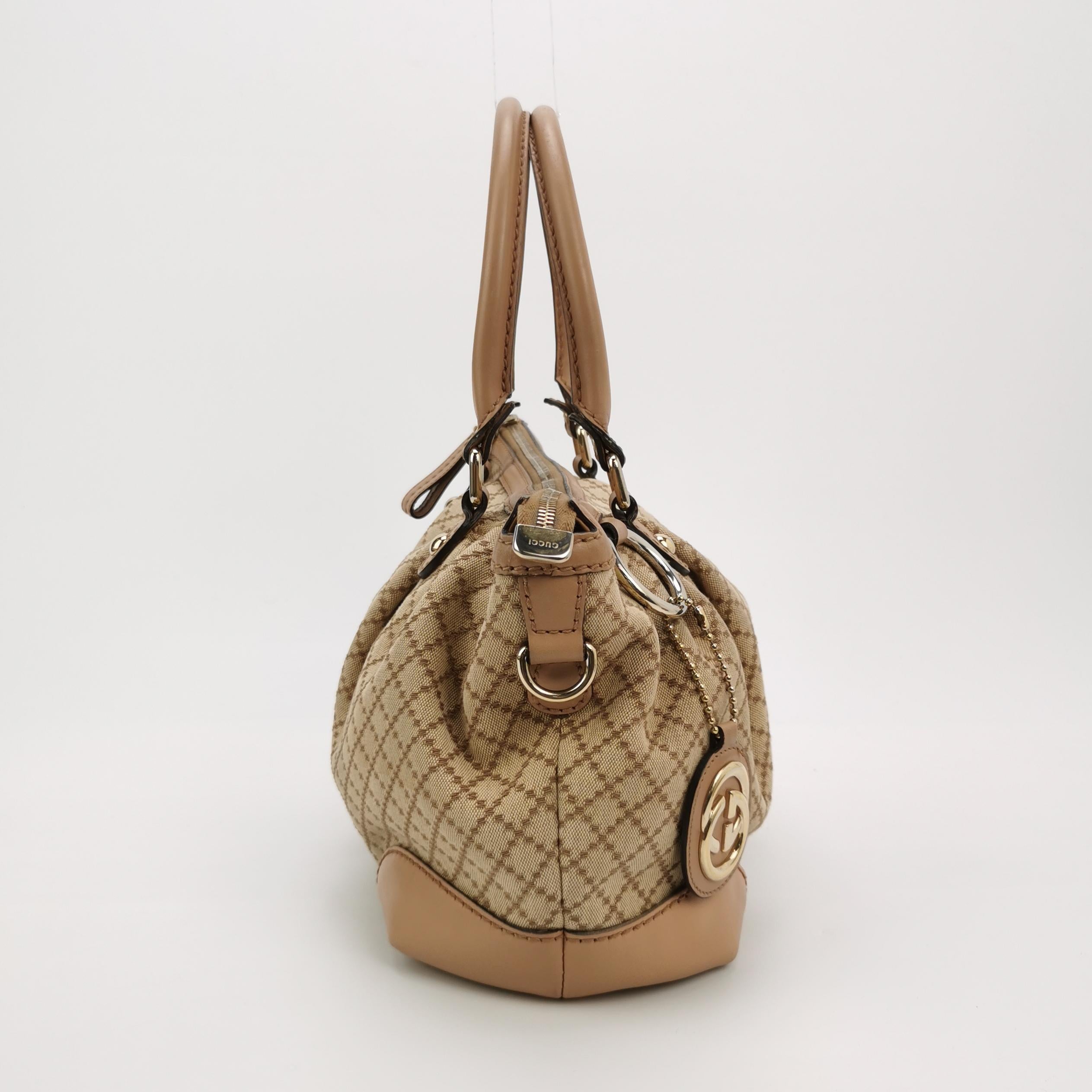 Sac Sukey vintage en toile beige Gucci