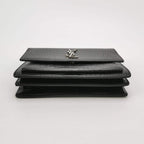 Sac Sunset en cuir embossé noir Saint Laurent