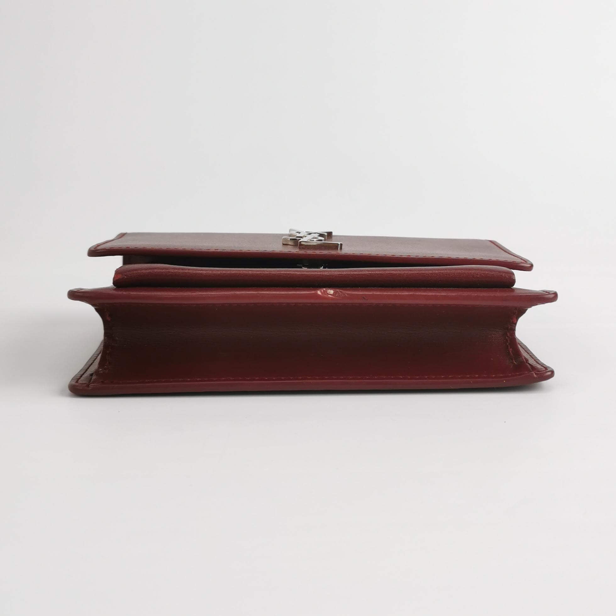 Sac Sunset Medium en cuir rouge Saint Laurent
