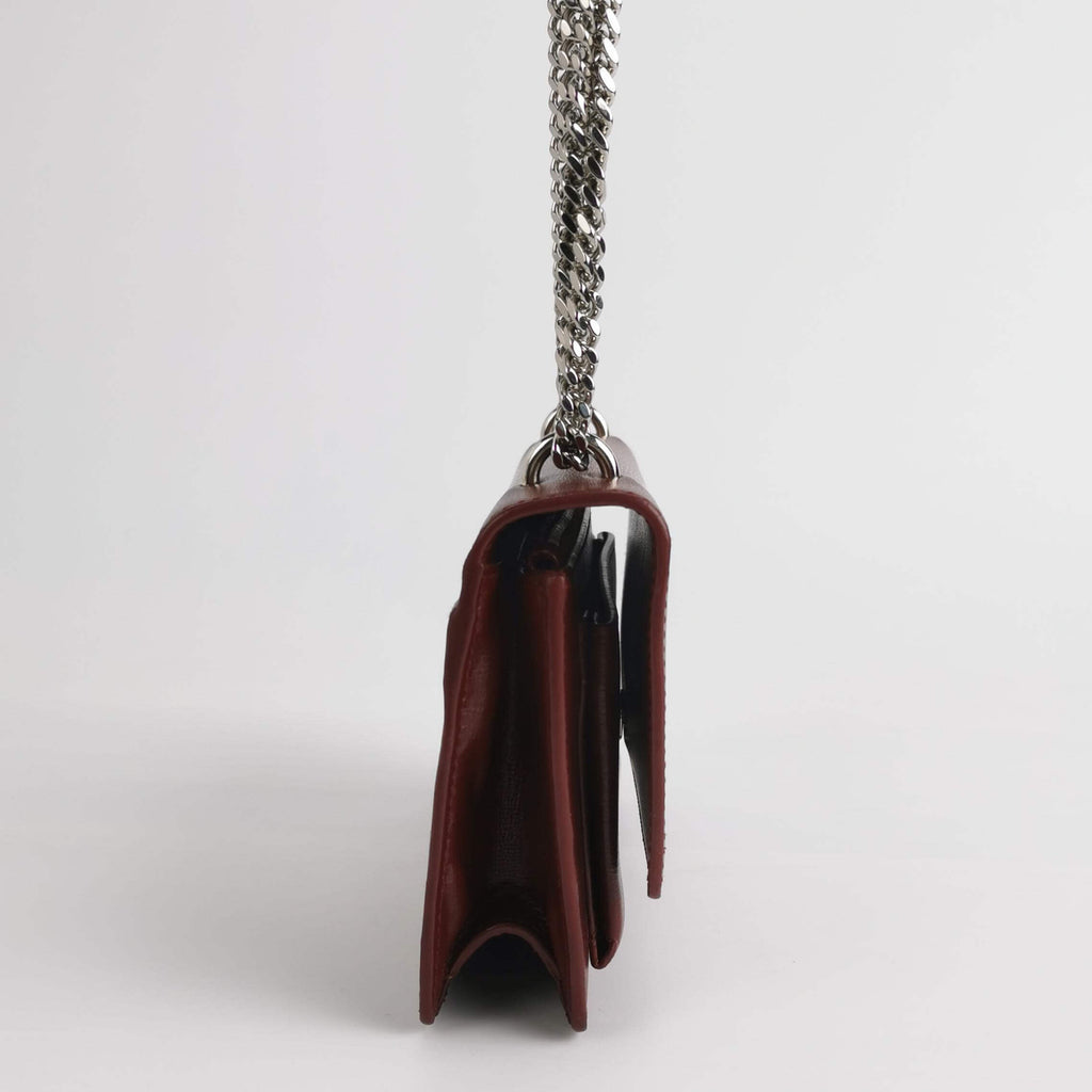Sac Sunset Medium en cuir rouge Saint Laurent