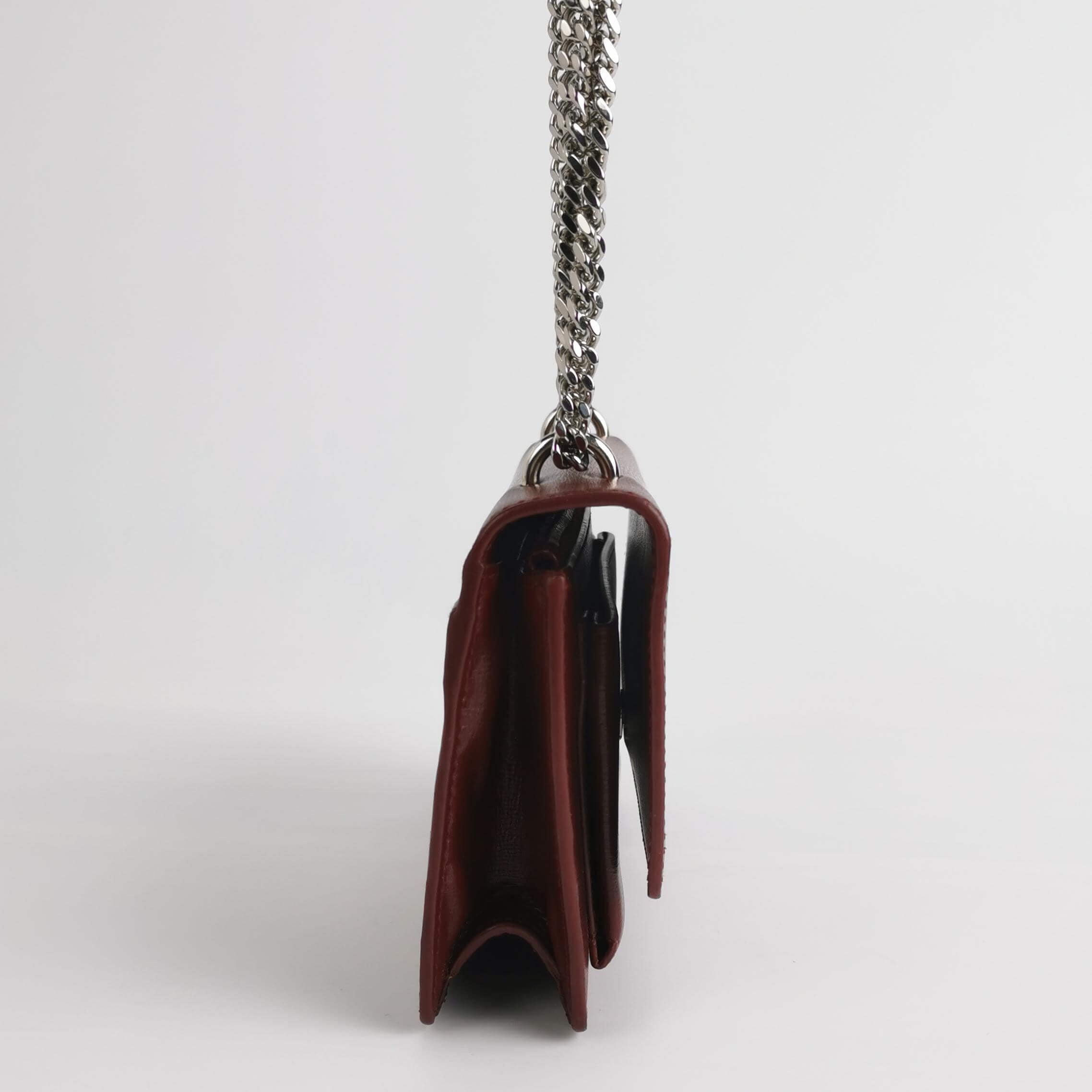 Sac Sunset Medium en cuir rouge Saint Laurent
