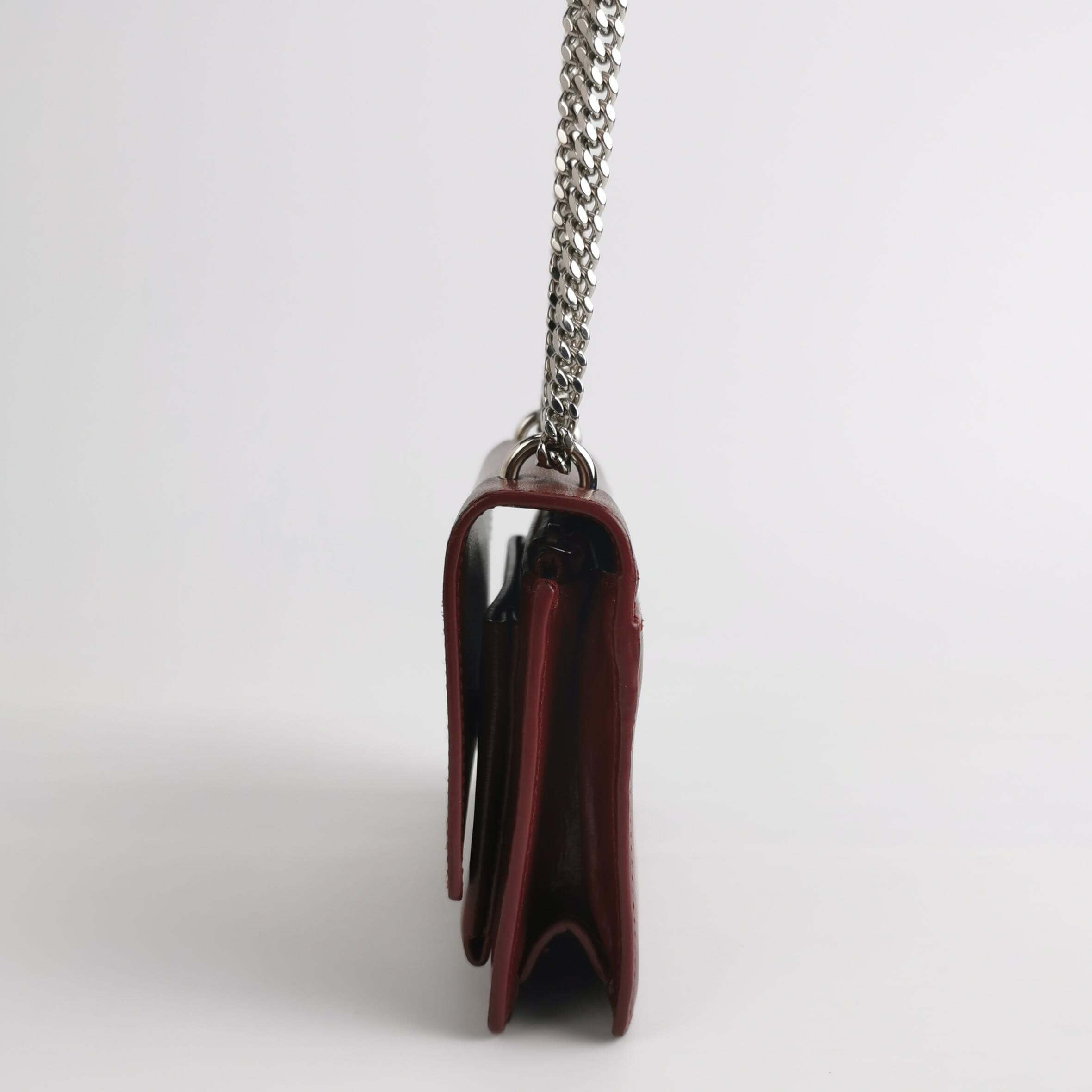 Sac Sunset Medium en cuir rouge Saint Laurent
