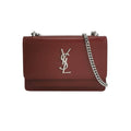 Sac Sunset Medium en cuir rouge Saint Laurent