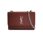 Sac Sunset Medium en cuir rouge Saint Laurent