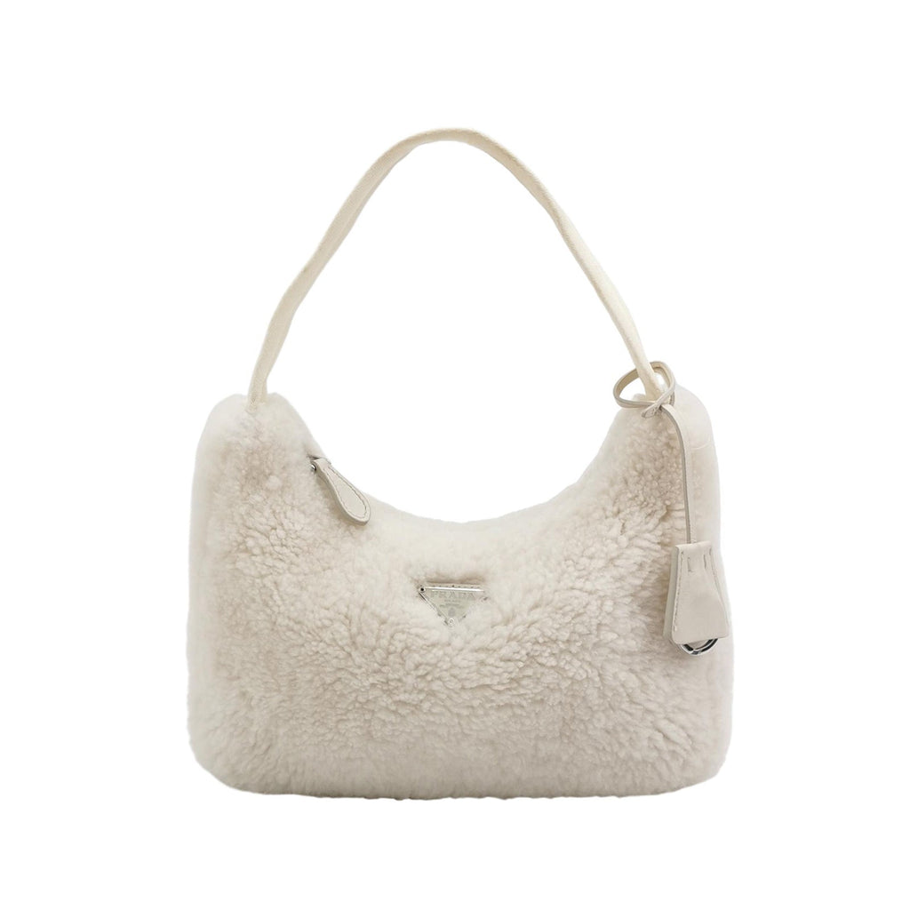 Sac Vintage 2000 en laine blanche Prada