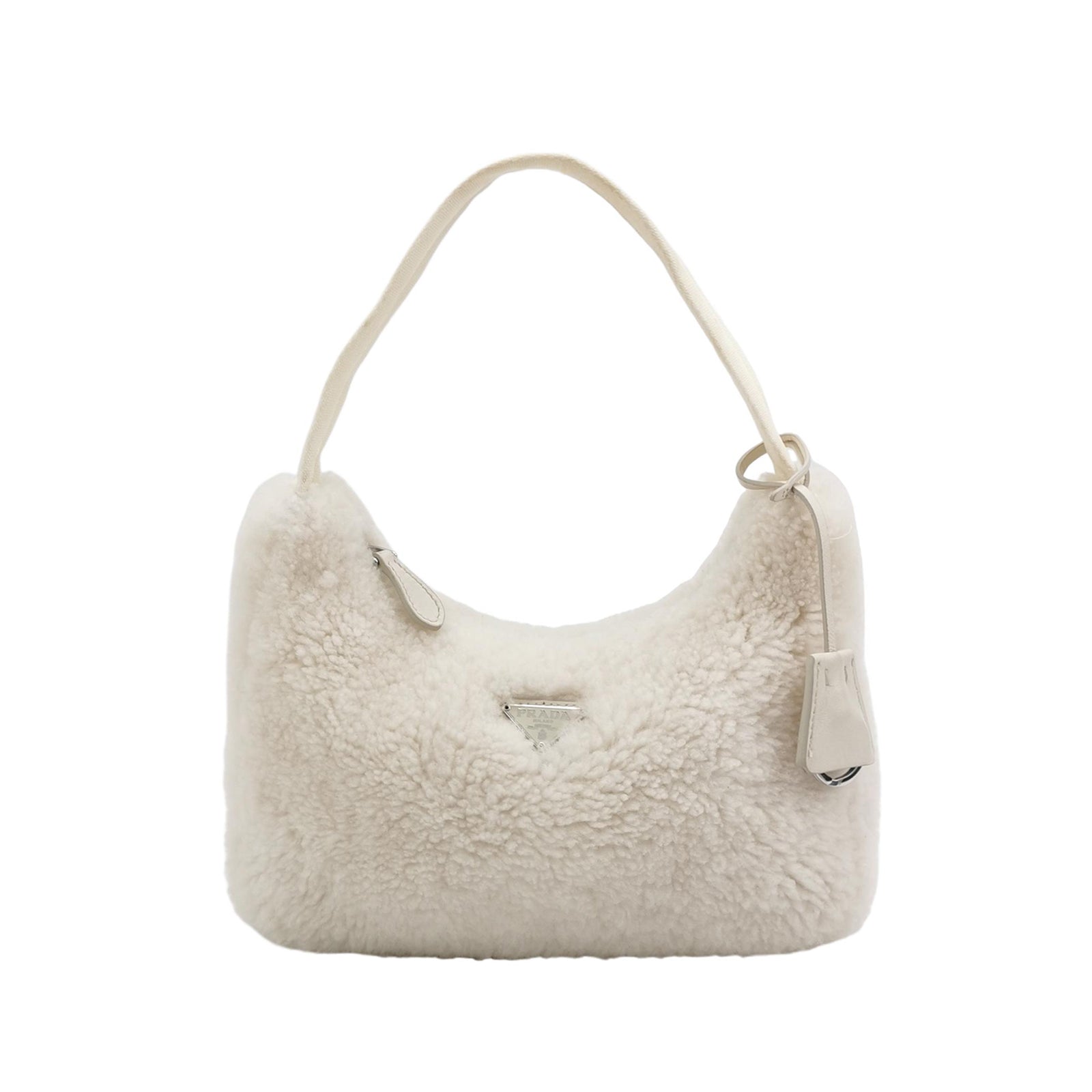 Sac Vintage 2000 en laine blanche Prada