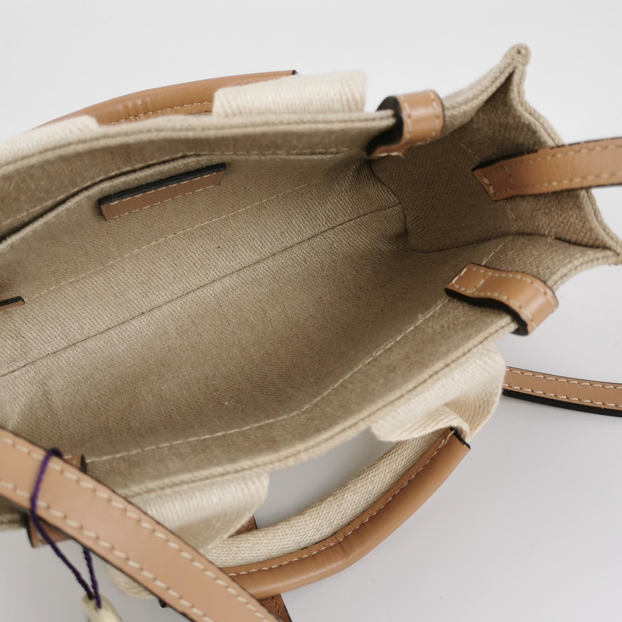 Sac Woody en toile beige Chloé