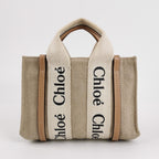Sac Woody en toile beige Chloé