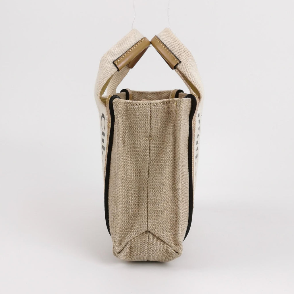 Sac Woody en toile beige Chloé