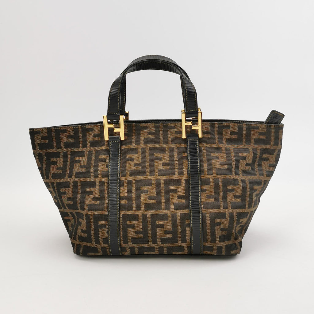 Sac Zucca en toile monogram marron Fendi