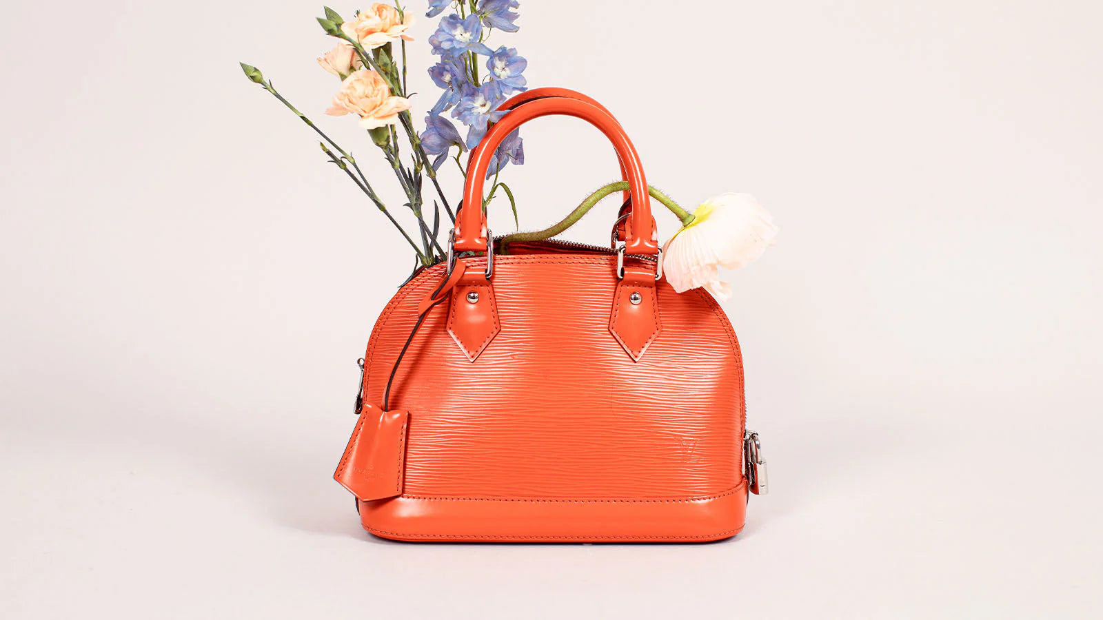 sac alma cuir épi orange louis vuitton